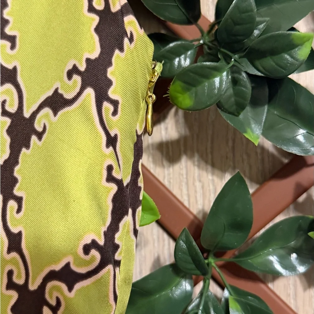 Kate Spade Chartreuse Vine Patterned Dress